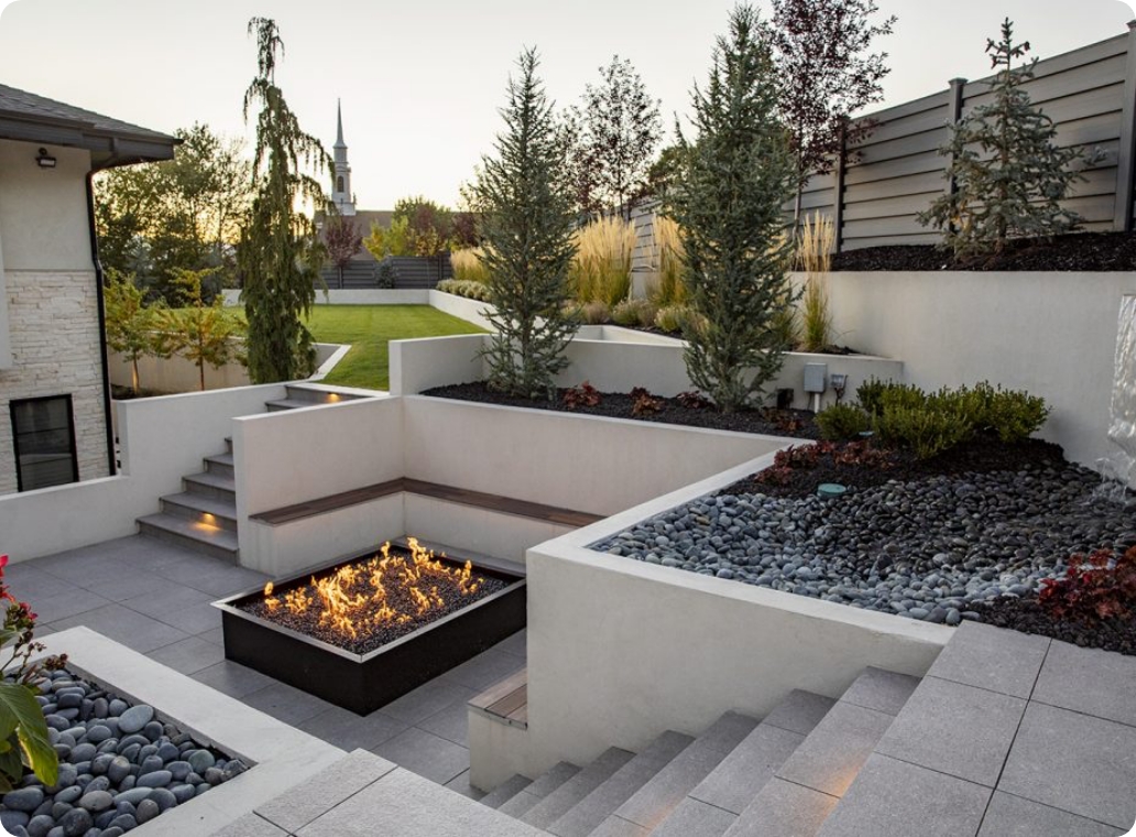 Image of a hardscape backyard projext